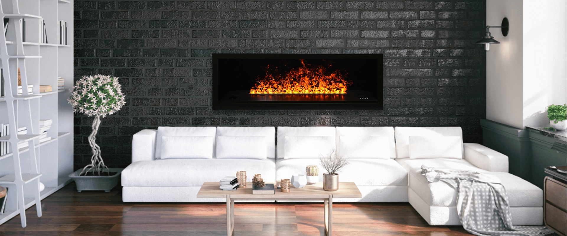 Water Vapor Fireplace Model AFW100 Art Fire