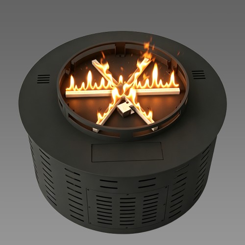Round 6 Level Flame Adjustable Ethanol Fireplace With Remote Controller And Touch Screen MFR650